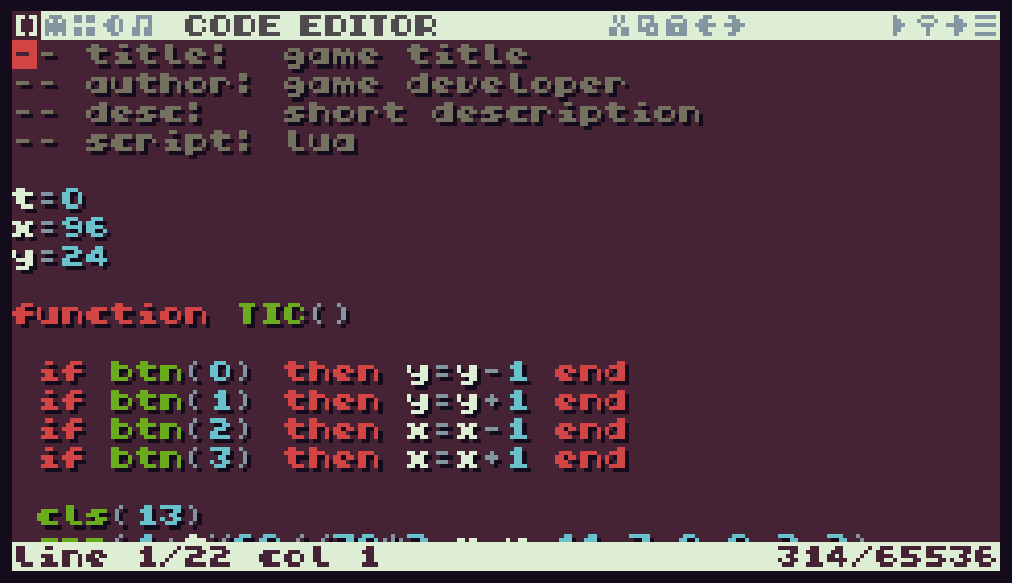 Code editor